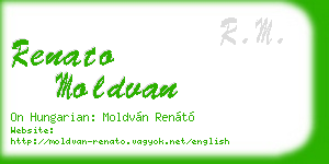 renato moldvan business card