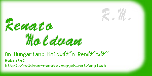 renato moldvan business card